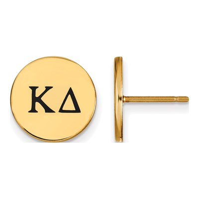 Kappa Delta Gold-Plated Sterling Silver Sorority Stud Earrings