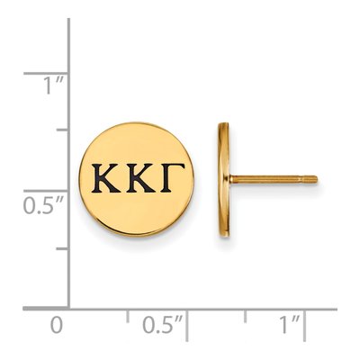 Kappa Kappa Gamma Gold-Plated Sterling Silver Sorority Stud Earrings – view 2