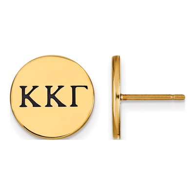 Kappa Kappa Gamma Gold-Plated Sterling Silver Sorority Stud Earrings