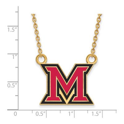 Miami University Gold-Plated Sterling Silver Large Ohio 'm' Letter M Pendant Necklace – view 2