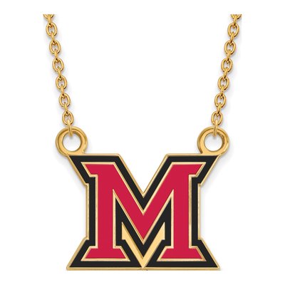 Miami University Gold-Plated Sterling Silver Large Ohio 'm' Letter M Pendant Necklace