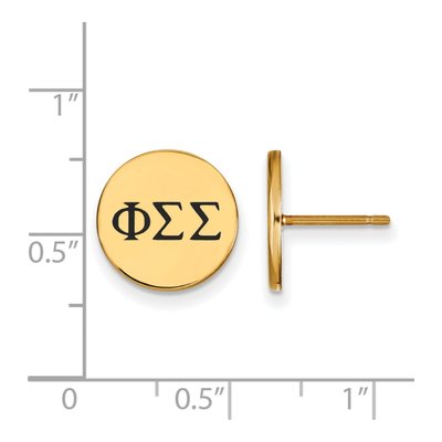 Phi Sigma Sigma Gold-Plated Sterling Silver Earrings – view 2