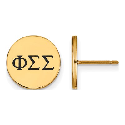 Phi Sigma Sigma Gold-Plated Sterling Silver Earrings