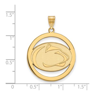 Pennsylvania State University Gold-Plated Sterling Silver Extra Large Penn Lion Pendant – view 2