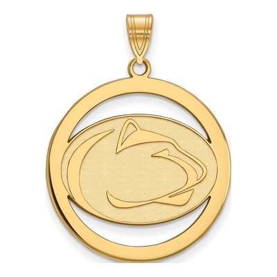 Pennsylvania State University Gold-Plated Sterling Silver Extra Large Penn Lion Pendant