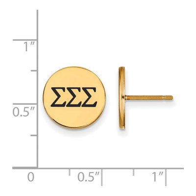 Sigma Sigma Sigma Gold-Plated Sterling Silver Earrings – view 2