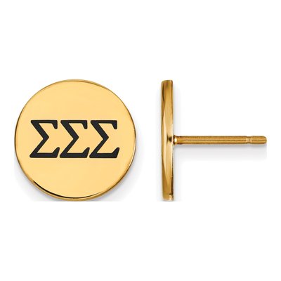 Sigma Sigma Sigma Gold-Plated Sterling Silver Earrings