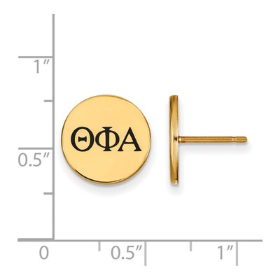 Theta Phi Alpha Gold-Plated Sterling Silver Sorority Stud Earrings – view 2