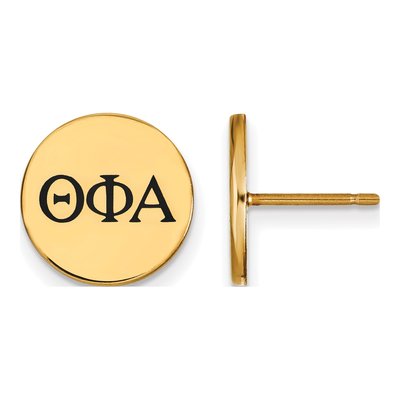 Theta Phi Alpha Gold-Plated Sterling Silver Sorority Stud Earrings