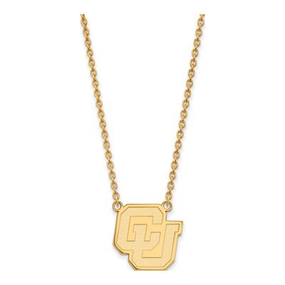 University of Colorado Gold-Plated Sterling Silver C-U Large Necklace