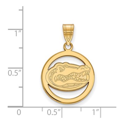 University of Florida Gold-Plated Sterling Silver Medium Gator Pendant – view 2