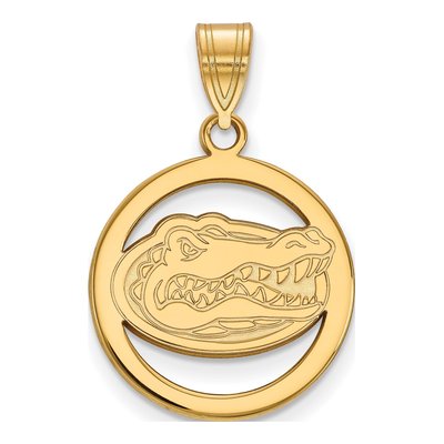 University of Florida Gold-Plated Sterling Silver Medium Gator Pendant