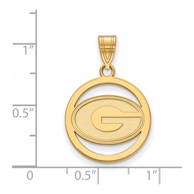 University of Georgia Gold-Plated Sterling Silver Medium Letter G Pendant – view 2