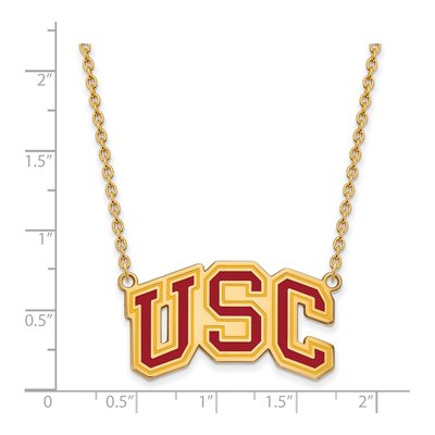 USC Trojans Enameled Pendant Necklace, 18 in – view 2