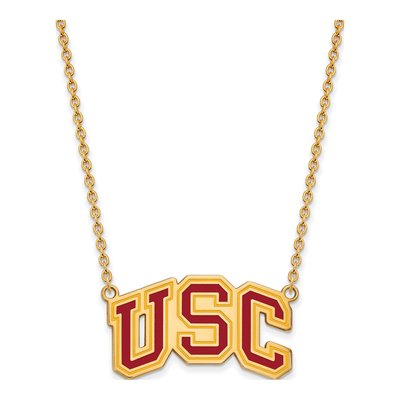 USC Trojans Enameled Pendant Necklace, 18 in