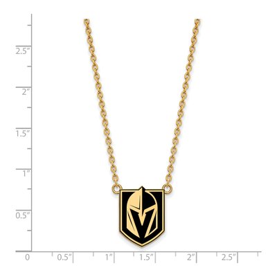 Vegas Golden Knights Gold-Plated Sterling Silver GP Large Epoxy Pendant – view 2