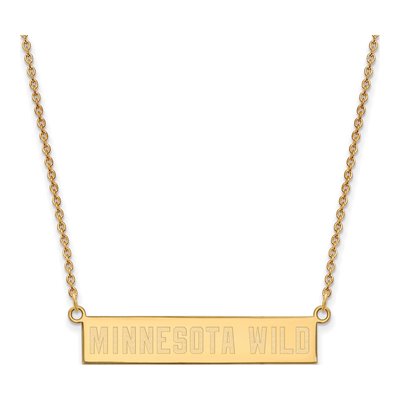 Minnesota Wild Gold-Plated Sterling Silver Bar Necklace