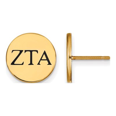 Zeta Tau Alpha Gold-Plated Sterling Earrings