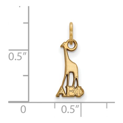 Alpha Epsilon Phi Gold-Plated Sterling Silver Extra Small Pendant – view 2