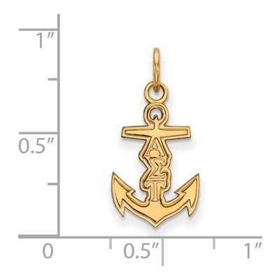 Alpha Sigma Tau Gold-Plated Sterling Silver Extra Small Sorority Pendant – view 2