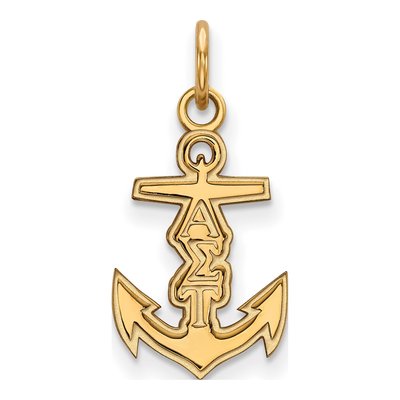 Alpha Sigma Tau Gold-Plated Sterling Silver Extra Small Sorority Pendant