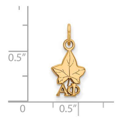 Alpha Phi Gold-Plated Sterling Silver Extra Small Sorority Symbol Pendant – view 2