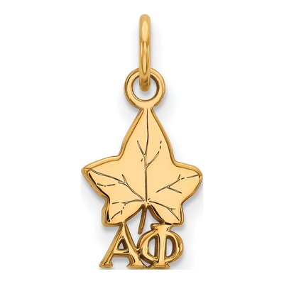 Alpha Phi Gold-Plated Sterling Silver Extra Small Sorority Symbol Pendant