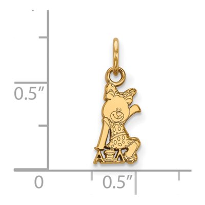 Alpha Xi Delta Gold-Plated Sterling Silver Extra Small Symbol Pendant – view 2