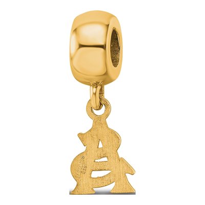 Arizona State University Gold-Plated Sterling Silver A-S Extra Small Dangle Bead – view 5