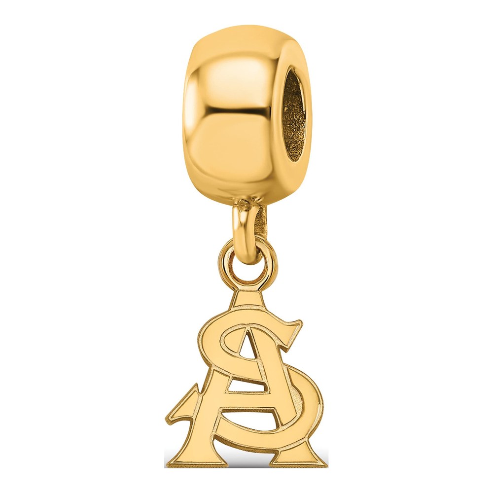 Arizona State University Gold-Plated Sterling Silver A-S Extra Small Dangle Bead