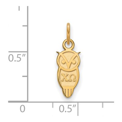 Chi Omega Gold-Plated Sterling Silver Extra Small Sorority Symbol Pendant – view 2