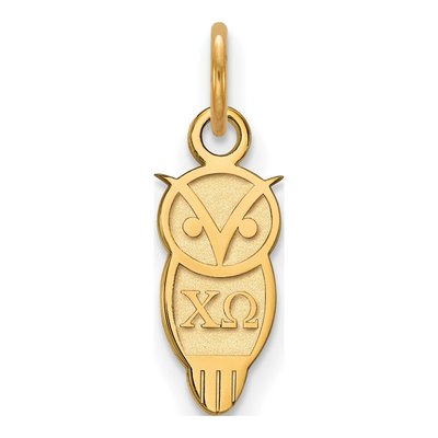 Chi Omega Gold-Plated Sterling Silver Extra Small Sorority Symbol Pendant
