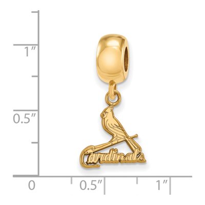 St. Louis Cardinals Gold-Plated Sterling Silver Small Bird Dangle Bead – view 3
