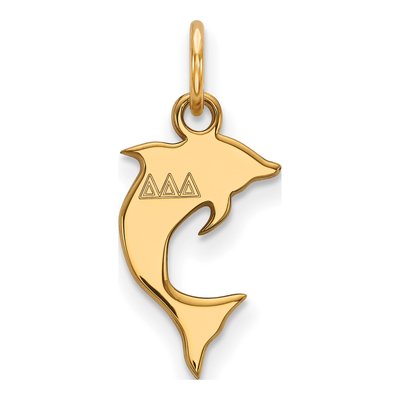 Delta Delta Delta Gold-Plated Sterling Silver Extra Small Tri Sorority Pendant