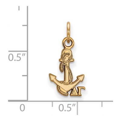 Delta Gamma Gold-Plated Sterling Silver Extra Small Sorority Pendant – view 2