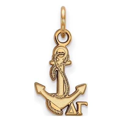 Delta Gamma Gold-Plated Sterling Silver Extra Small Sorority Pendant