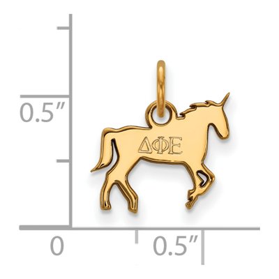 Delta Phi Epsilon Gold-Plated Sterling Silver Extra Small Pendant – view 2