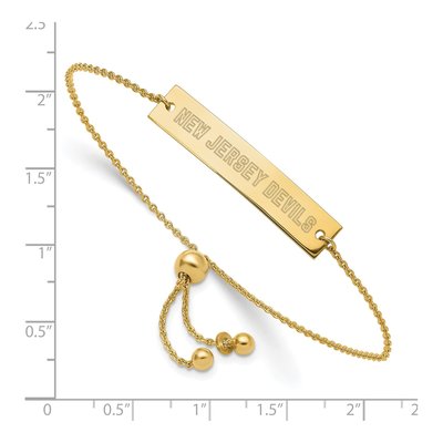 New Jersey Devils Gold-Plated Sterling Silver Bar Bracelet – view 3