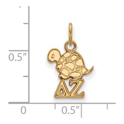 Delta Zeta Gold-Plated Sterling Silver Extra Small Pendant – view 2