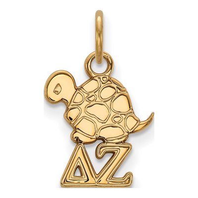 Delta Zeta Gold-Plated Sterling Silver Extra Small Pendant