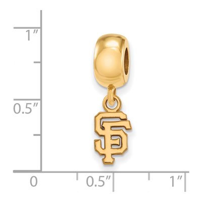 San Francisco Giants Gold-Plated Sterling Silver Extra Small SF Dangle Bead – view 3