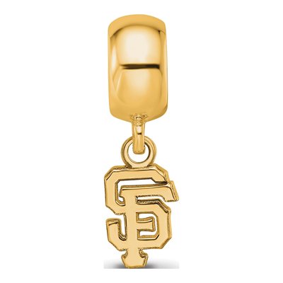 San Francisco Giants Gold-Plated Sterling Silver Extra Small SF Dangle Bead – view 4