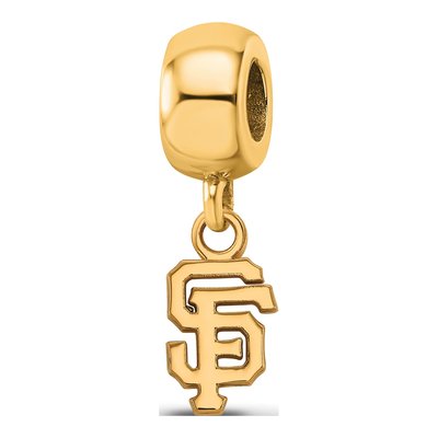 San Francisco Giants Gold-Plated Sterling Silver Extra Small SF Dangle Bead