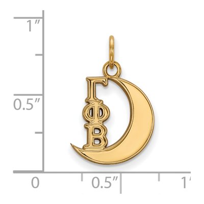 Gamma Phi Beta Gold-Plated Sterling Silver Extra Small Sorority Pendant – view 2