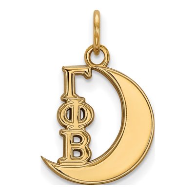 Gamma Phi Beta Gold-Plated Sterling Silver Extra Small Sorority Pendant
