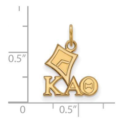 Kappa Alpha Theta Gold-Plated Sterling Silver Extra Small Sorority Pendant – view 2