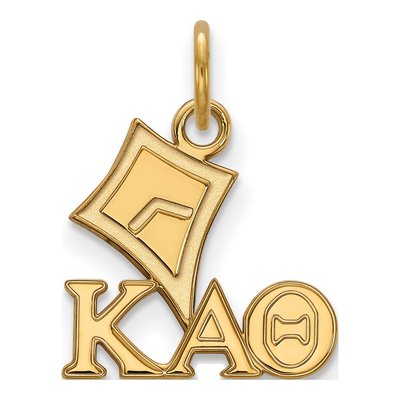Kappa Alpha Theta Gold-Plated Sterling Silver Extra Small Sorority Pendant