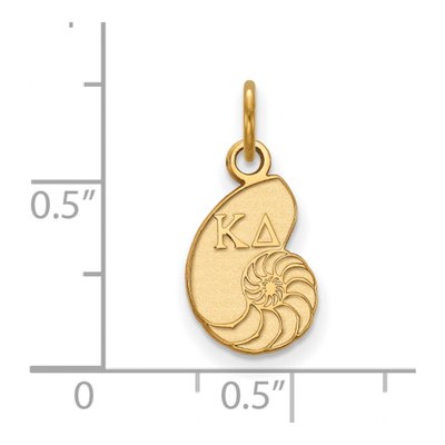 Kappa Delta Gold-Plated Sterling Silver Extra Small Sorority Pendant – view 2
