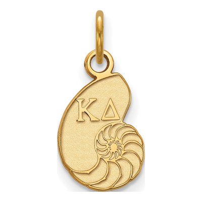 Kappa Delta Gold-Plated Sterling Silver Extra Small Sorority Pendant