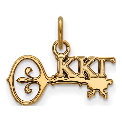 Kappa Kappa Gamma Gold-Plated Sterling Silver Extra Small Pendant